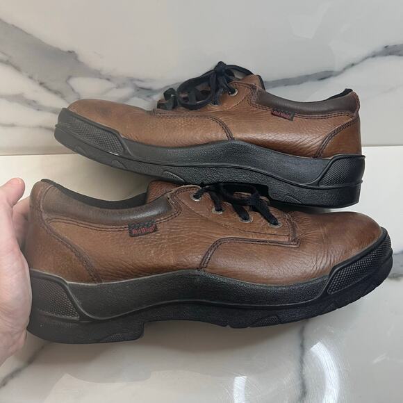 Red Wing 6611 Men's Brown Leather Steel Toe Lace-Up Work Shoes Sz 10 D Safety - Picture 7 of 9